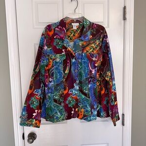 Coldwater Creek Multicolor Paisley Blouse